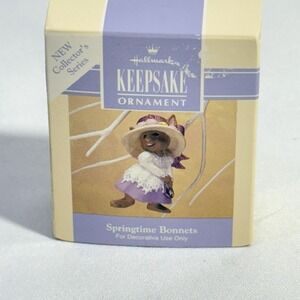 Hallmark Keepsake Spring Easter Ornament Springtime Bonnets 1993 1st in Series